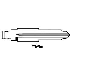 Chiavi per testa flip a inserto mit11rch - MIT11RCH - per auto MITSUBISHI, in ottone nichelato