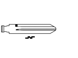 Chiavi per testa flip a inserto nsn14ch - NSN14CH - per auto NISSAN, in ottone nichelato