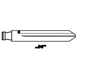 Chiavi per testa flip a inserto toy47ch - TOY47CH - per auto TOYOTA, in ottone nichelato