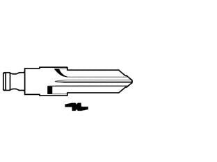 Chiavi per testa flip a inserto vac102ch - VAC102CH - per auto RENAULT DACIA, in ottone nichelato