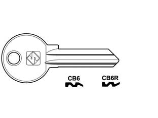 Chiavi profilo corbin 5 spine - CB6 DX - in acciaio nichelato