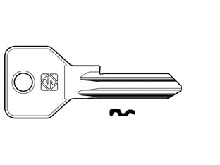 Chiavi per cilindri cisa 5 spine grandi cs119 in acc. nich. - CS119 DX - in acciaio nichelato, profilo dorsato