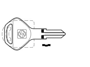 Chiavi per cilindri meroni mer41 - MER41 - in ottone nichelato, utilizzo principale: per cilindri per mobili