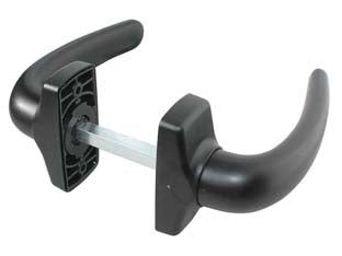 Maniglia in resina con molla nera art.539 - maniglia in resina, colore nero