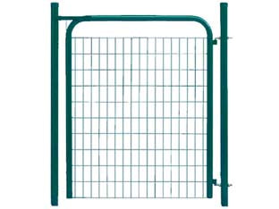 Cancello star verde - cm.100x125h. - kg.14 - acciaio zincato a caldo, cornice mm.30x1,2, pali tondi mm.48x1,5, rete metallica interna mm.50x50x3,5, colore verde RAL 6005...