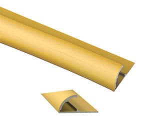 Piaggia adesiva pavimento ferma passatoia in alluminio oro - cm.73x26 - profilo che consente di rifinire i bordi di pavimenti in moquette in modo pratico e veloce, grazie alla sua sezione la moquet...