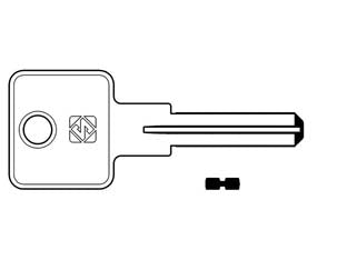 Chiavi punzonate per cilindri lok 2000 5+5 spine lok2 - LOK2 - in ottone nichelato, utilizzo principale: per cilindri di sicurezza, lucchetti e antifurti ciclomotori e motociclette