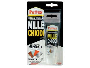 Pattex millechiodi crystal - gr.90 - in blister, ideale per il montaggio di oggetti trasparenti in ogni angolo della tua casa (es. ganci per oggetti da cucina, ga...