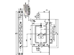 Serratura tripl. inf. c/scr. multif. p.e + p.e blind. rev. 2951 pe-pe - (2951PENDOP-01) - serratura multifunzione per porte blindate a doppio sistema (profilo europeo + profilo europeo) con scrocco azionato dal cili...