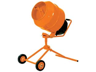 Betoniera frontale lt.135 550w - motore elettrico 220-240V, kW 0,55, capacita' bicchiere lt.135, imboccatura bicchiere mm. 385, dimensioni betoniera montata c...