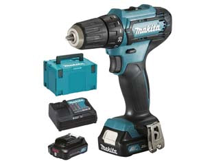 Trapano avvitatore 2 vel 2 batt.li-ion 12v 2,0ah (df333dsaj) - 12v di potenza max 3/8', 2 batterie 'LI-ION' max da 2,0Ah, 2 velocità meccaniche 0-450/ 0-1.700 g/m., LED di illuminazione,...