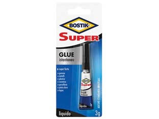 Colla super glue jumbo card - gr.3 - in blister, colla istantanea e invisibile, ideale per incollare istantaneamente ceramica, metalli, pietre dure, pelle, cuoio,...