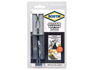 Acciaio rapido mixer - ml.24 - in blister, adesivo epossidico bicomponenete di colore acciaio naturale, ideale per metalli tra loro e con altri materiali, a...