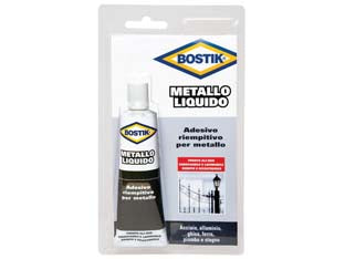 Metallo liquido - ml.55 - in blister, adesivo riempitivo pronto all’uso, ideale per riparare e sigillare parti metalliche: acciaio, alluminio, ghisa, f...