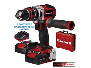 Trapano avvitatore a percussione batteria 18v 2ah (te-cd 18 li-i bl) - 2 batterie 2Ah 18V, tempo di ricarica 40 minuti, velocità di rotazione 0-400/0-1.500 g/min., momento di torsione max 48Nm, ...