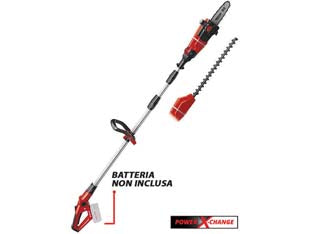Multifunzione a batteria 18v (ge-hc 18 li) - 18v di potenza, lunghezza barra sega a catena cm.20, velocità di taglio sega a catena 3,76 m/s, lunghezza di taglio taglias...