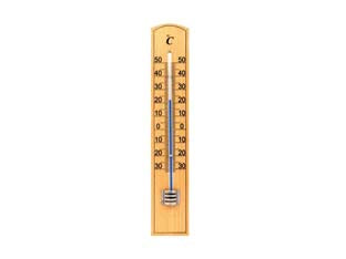 Termometro in legno per interno ed esterno - cm.20x3,4x1,2 - termometro analogico per interni, esterni e giardini, in legno di faggio iper resistente con forma rettangolare, visualizzazi...