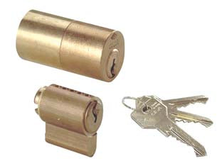 Cilindri da applicare per serrature 0g1500000 - (0G150000) - corpo in ottone con 3 chiavi in ottone nichelate a perni adatto per 1A631-1A721-1A731