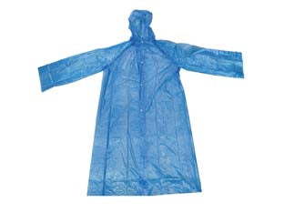 Impermeabile in nylon con maniche - taglia unica - colore blu, apertura frontale con bottoni automatici