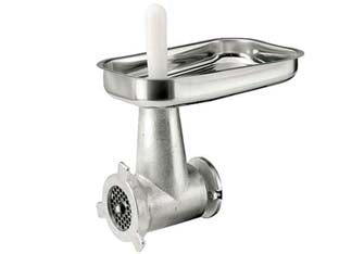 Accessorio tritacarne corto 8800nc - n.22 (art.8800NC) - corpo elica e ghiera in ghisa stagnata idoneo al contatto con alimenti, piatto in acciaio inox AISI 304, fornito di serie con...