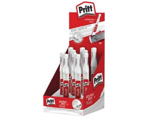 Correttore pritt pocket pen - ml.8 - penna correttore con punta in metallo, soluzione ideale per correggere macchie, piccole aree e linee sottili consentendo corr...