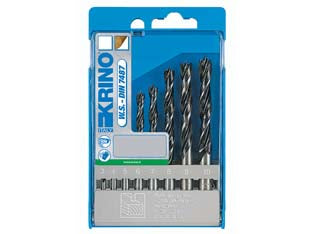 Punte elicoidali per legno in set da 8 pezzi - in astuccio plastica, a 2 taglienti con punta guida a centrare, contiene 8 punte elicoidali per legno:, ø mm.3-4-5-6-7-8-9-10...