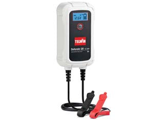 Caricabatterie defender 20 8/4 a 12/24v - potenza assorbita 120w, monofase, tensione di rete 230v / 50/60Hz, tensione di carica 12/24, corrente di carica efficace 8/4A...