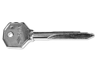 Chiavi a croce per cilindro 02400100 - mm.75 (00210000) - in acciaio nichelato con profilo a croce