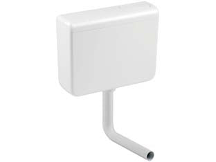 Cassetta wc esterna in abs iris duo - mm.435x140x355h. - per installazione a parete, bassa e media posizione, doppio tasto di comando sul lato destro, volume flusso regolabile, picco...