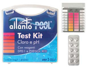 Kit tester cloro e ph con reagenti in pastiglie 10x4 tablets - reagenti in pastiglie DPD1e phenol red, kit dotato di n.40 patiglie reagenti