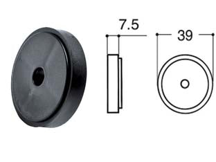 Spessore per fermapersiane in nylon grillo - mm.7,5 - ø mm.39, per Super Top Grillo, Super Midi Grillo, Sper Maxi Grillo