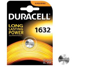 Pila specialistica a pastiglia al litio (1632) - 3v ø mm.16x1,6h. 45 mAh. al litio, in blister da 1 pezzo