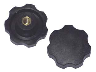 Volantino con bussola in ferro filettata in abs nero - ø volantino mm.40, bussola M6 - Nessuna Descrizione per questo prodotto
