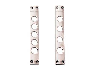 Contropiastre per serrature porte blindate 94240f - interasse mm.37, mm.30x206x3 (94240F037) - contropiastre nichelate, per serie 52.571, 84.371/571, 85.371/571, 85.37ELE, 85.8100, 3D571/573, 3D588/598, mm.206x30