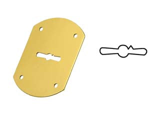 Mostrine esterne a botte in ottone 95223/b - mm.52x64 (95223B00C1) - per serrature serie 40, 41, 45, 52, 54, 62, 68, 72 e art. 20.501/511, 65.100