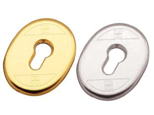 Mostrine esterne imbutite in ottone 95416 - mm.65x90, ottone (95416OT0C1) - mostrine complete di supporto in plastica