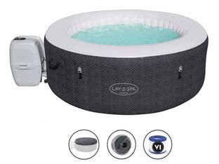 Piscina idromassaggio lay-z spa havana airjet cm.180x66h. - ø cm.180x66h. - (art.60035) - con liner della Spa gonfiabile, pompa con funzione di riscaldatore, di filtrazione dell'acqua e massaggio ad aria AirJet, una...