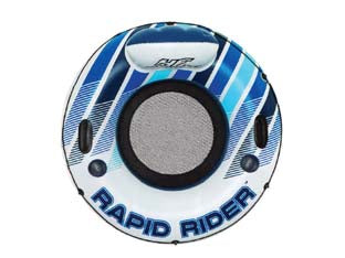 Poltrona gonfiabile galleggiante rapid rider per una persona - ø cm.135 - (art.43116) - con maniglie e portabicchieri