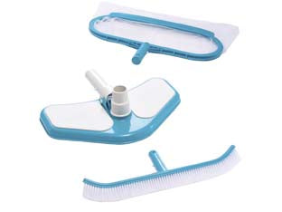 Set di pulizia retina, spazzola e vacuum deluxe - peso kg.2,08 (29057) - set composto da: retina a sacco, spazzola angolare e vacuum, compatibile con asta telescopica leggera in alluminio con diamet...