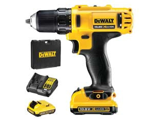 Trapano avvitatore 2 batterie litio 10,8v 2ah (dcd710d2-qw) - 2 batterie al Litio da 2Ah - 180w di potenza, 10.8V XR Litio con batteria da 2.0Ah, interruttore con regolazione della velocità ad elevata precisione ch...