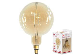 Lampada led sfera vintage e27 - 4w - 2200°K calda - 350 lm - 200x305h - 220-240V lampada led 360°, durata media 15.000 ore, testata per 100.000 accensioni, accensione istantanea, non dimmerabile