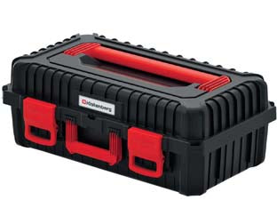 Cassetta portautensili heavy - mm.585x360x217h. carico max Kg.25 art.KHV603520 - struttura polipropilene rinforzata, cerniere ABS, maniglia ABS superiore e frontale, 9 separatori modulabili interni, resist...
