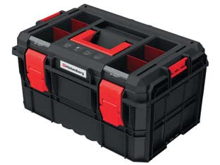 Cassetta portautensili xblock log - mm.546x380x307h. carico max Kg.50 art.KXB604030F - struttura polipropilene rinforzata, cerniere ABS, maniglia in plastica superiore, coperchio opaco 2 vaschette portaminuterie ...