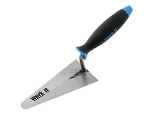 Cazzuolino work-it punta tonda manico in gomma - mm.120 - 40719 - in acciaio di prima qualità con manico in gomma