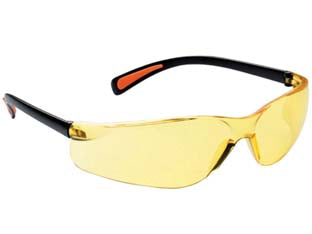 Occhiali di protezione stanghette fisse sport gialli - lenti antipolvere