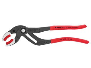Pinza regolabile per sifoni e connettori mm.250 - mm.250 - pinza in acciaio chrome-vanadium forgiato, temperato a olio, ganasce in resina sintetica, manici rivestiti in resina sintetic...