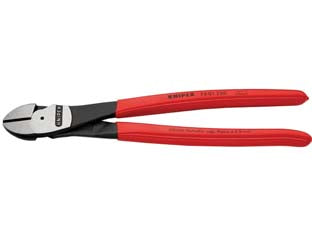 Tronchesi laterali per meccanica din iso 5749 - mm.250 - pinza bonderizzata nera, testa pulita, manici rivestiti in resina sintetica