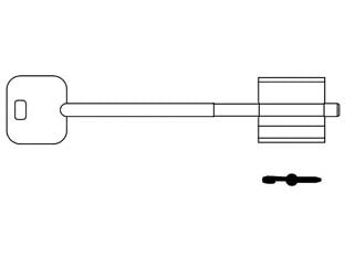 Chiavi doppia mappa cr 10b - mm.116 - in ottone nichelato