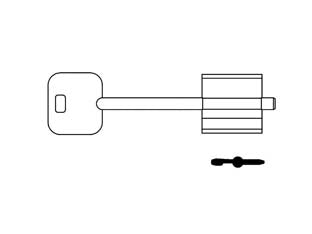 Chiavi doppia mappa cr 14b - mm.92 - in ottone nichelato