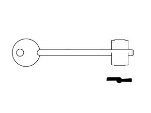 Chiavi doppia mappa cr 17 - mm.102 - in ottone nichelato